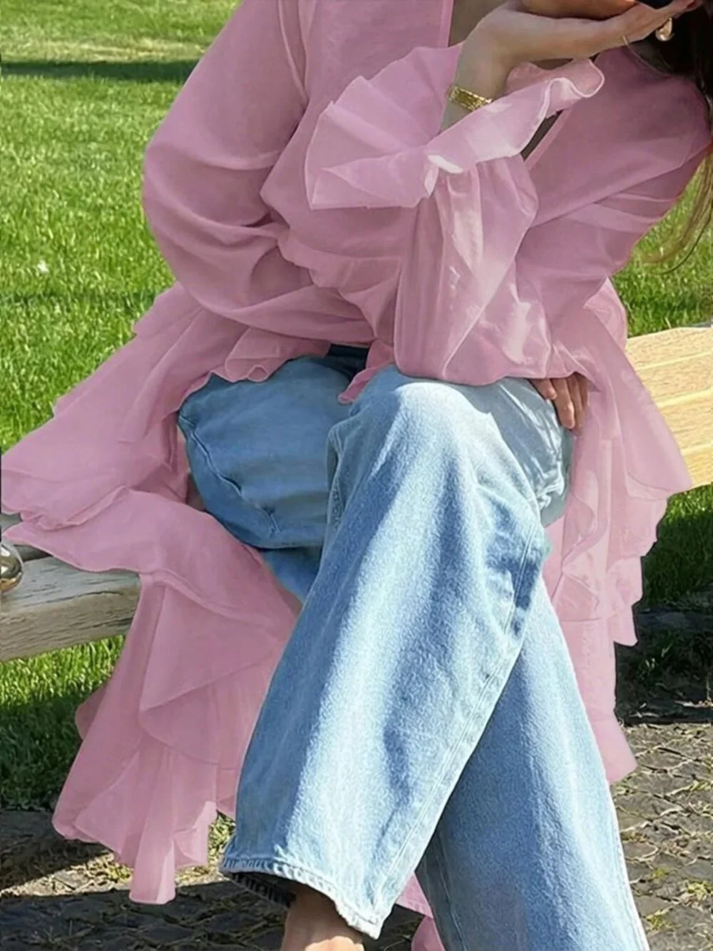 Pink Casual Women's Loose Shirt